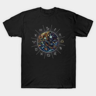 ZODIAC Libra - Astrological LIBRA - LIBRA - ZODIAC sign - Van Gogh style - 2 T-Shirt